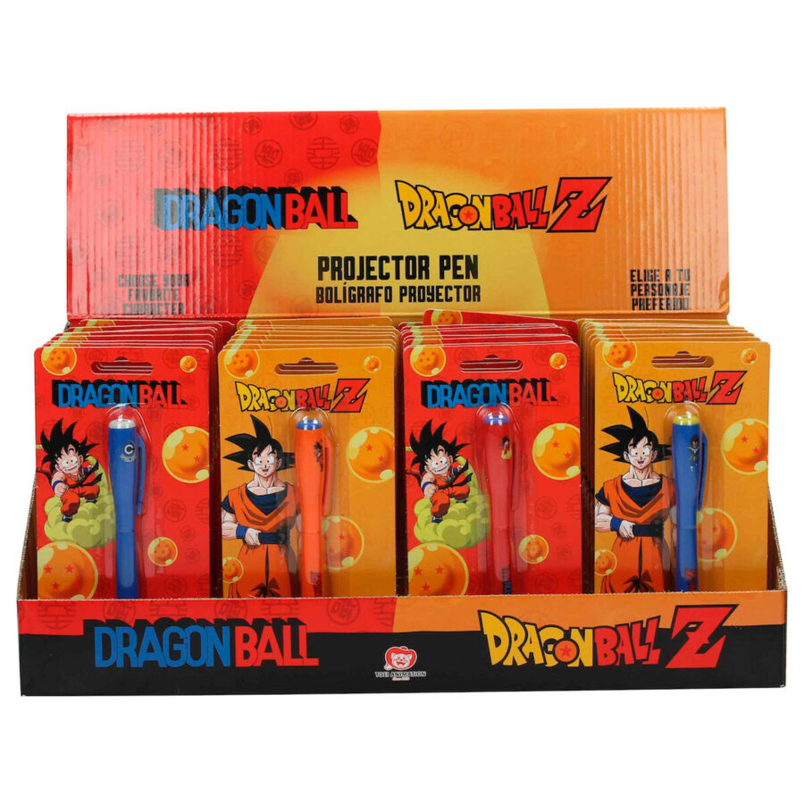 EXPOSITOR 36 BOLIGRAFOS CON LUZ MIXTO DRAGON BALL