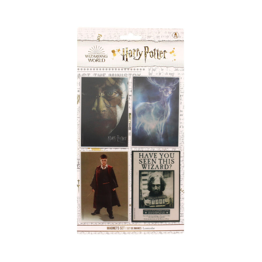 SET 4 IMANES LENTICULARES HARRY POTTER