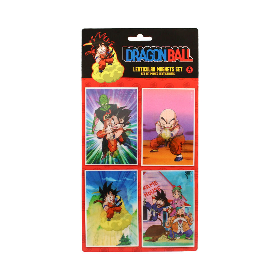 SET 4 IMANES LENTICULARES PERSONAJES DRAGON BALL