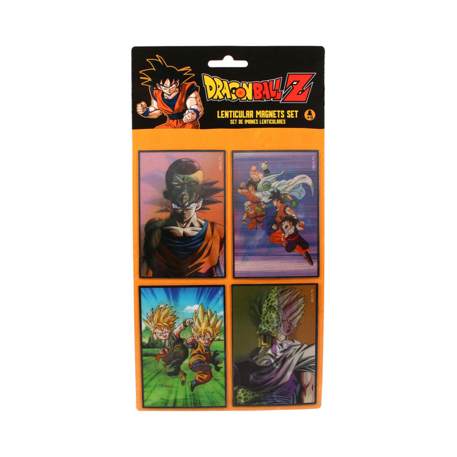 DBZ CHARACTERS 4 LENTICULAR MAGNETS SET DRAGON BALL Z