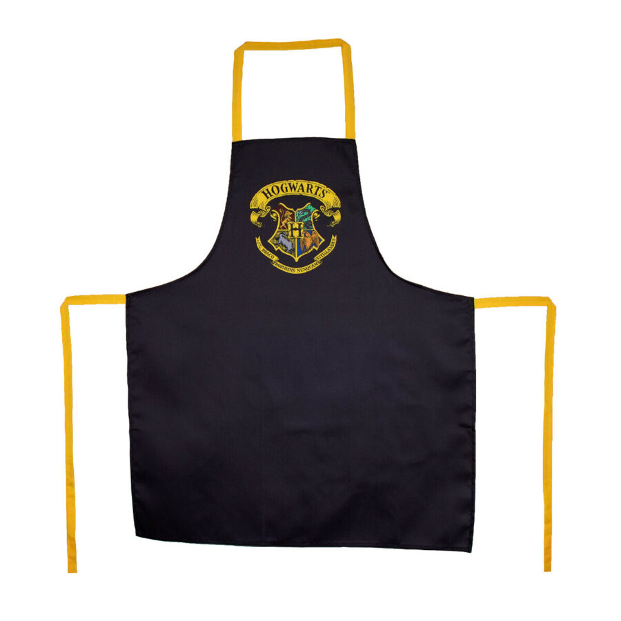 DELANTAL NEGRO ESCUDO HOGWARTS HARRY POTTER PACKAGING CARTON