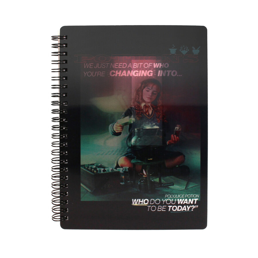 LIBRETA EFECTO 3D HERMIONE POCIONES HARRY POTTER