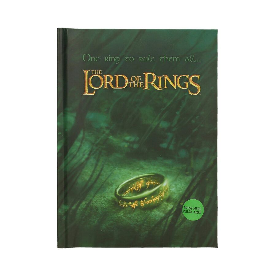 LIBRETA CON LUZ ONE RING TO RULE THEM ALL EL SEÑOR DE LOS ANILLOS