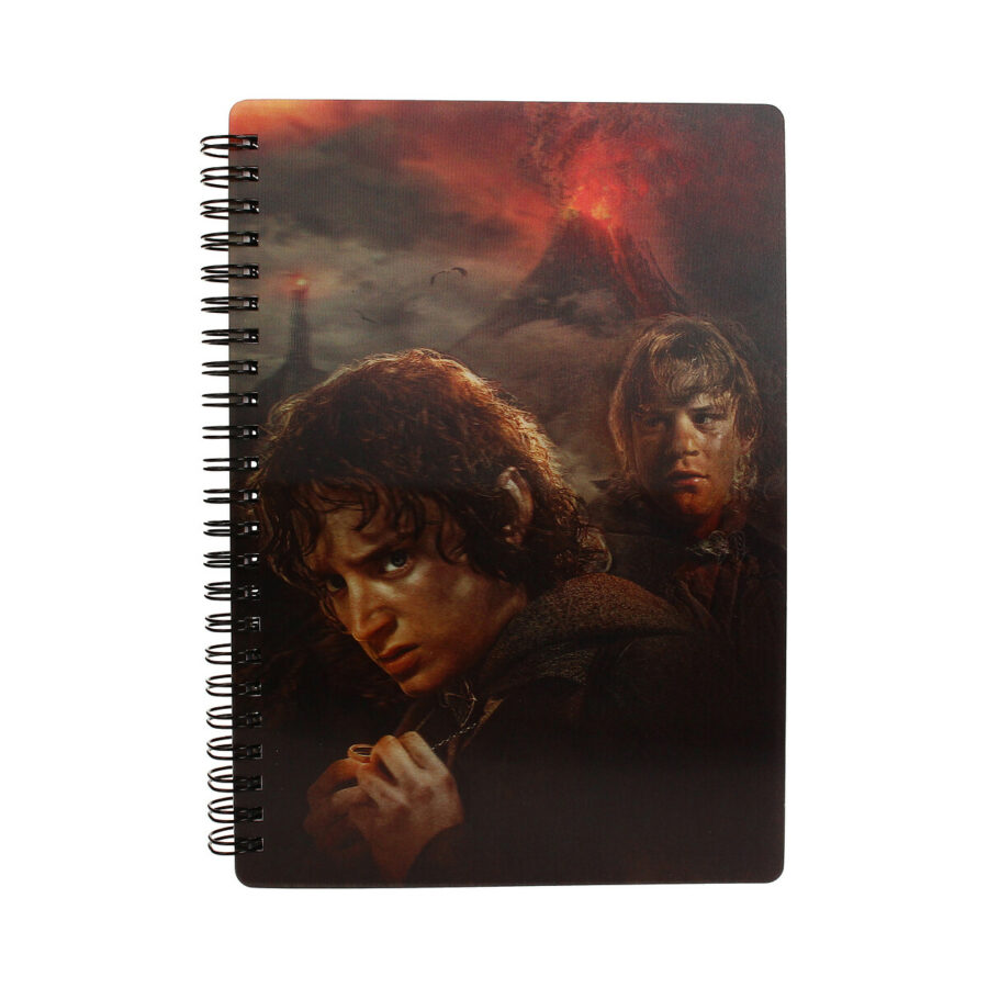 LIBRETA EFECTO 3D FRODO Y SAM EL SEÑOR DE LOS ANILLOS