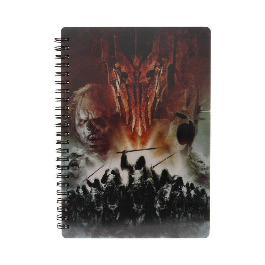 LIBRETA EFECTO 3D EJERCITO MORDOR EL SEÑOR DE LOS ANILLOS