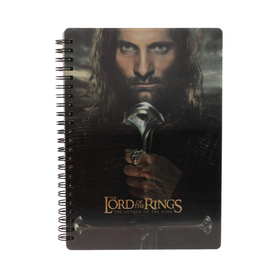 LIBRETA EFECTO 3D ARAGORN EL SEÑOR DE LOS ANILLOS