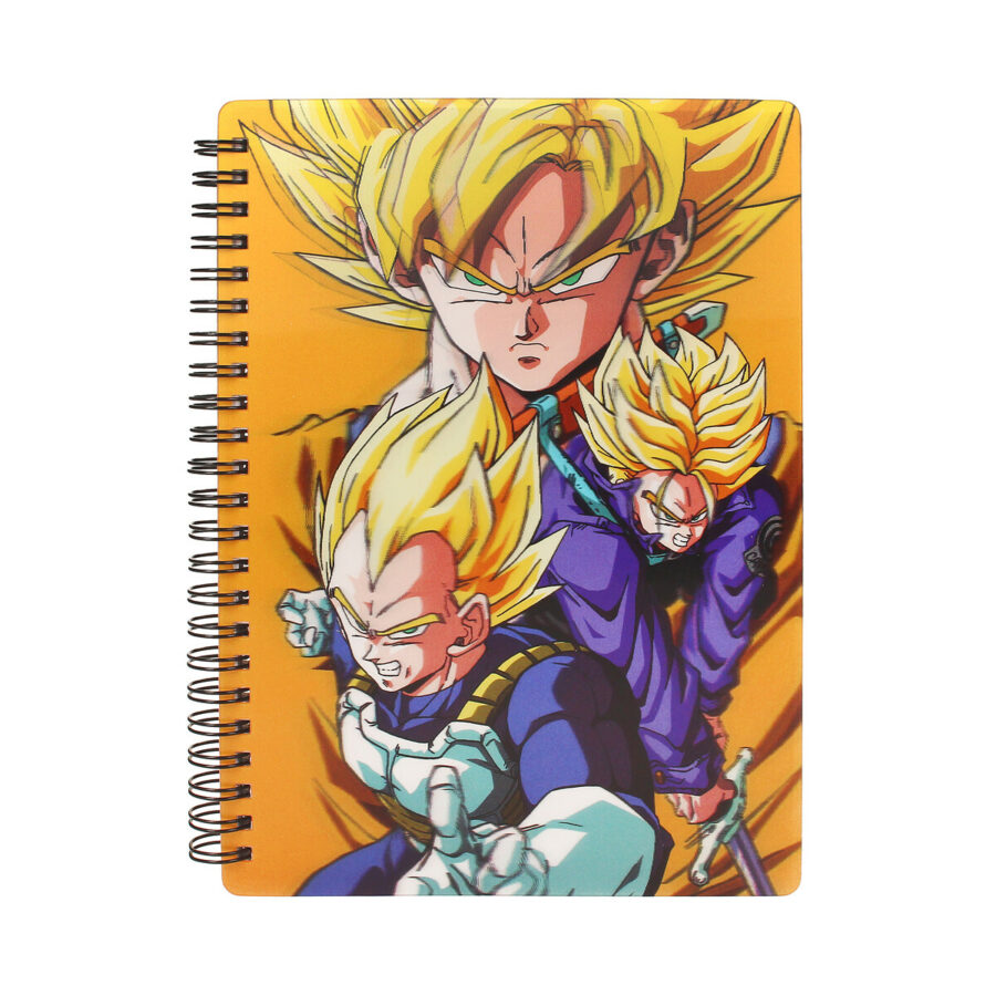 LIBRETA EFECTO 3D SAIYANS DRAGON BALL Z
