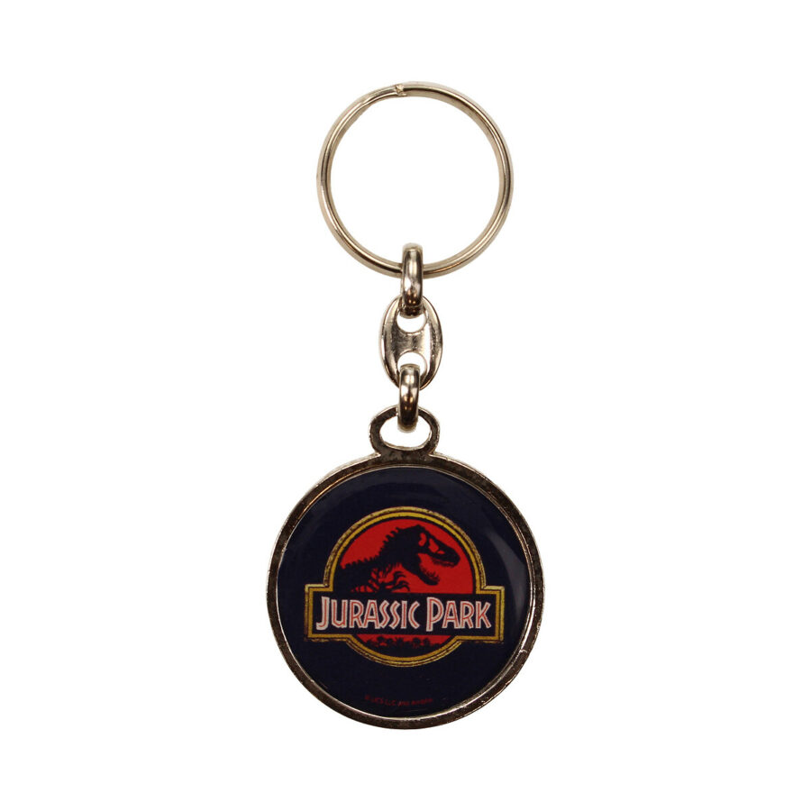 LLAVERO REDONDO LOGO PELICULA JURASSIC PARK