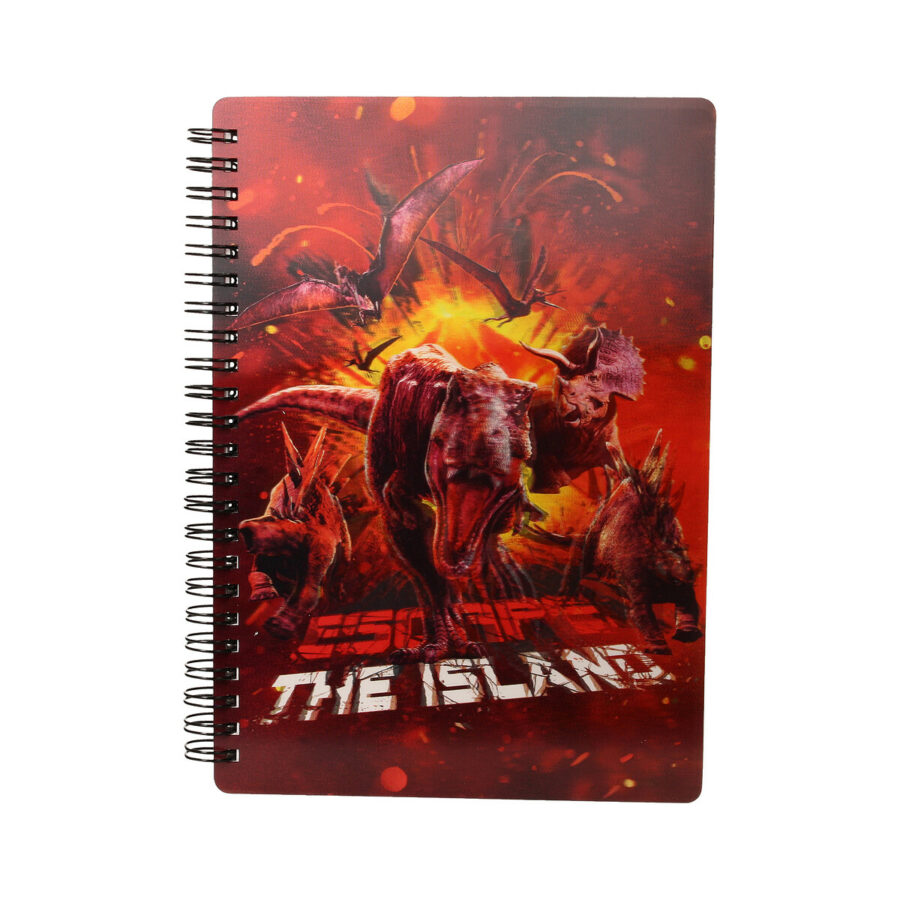LIBRETA EFECTO 3D ESCAPE JURASSIC WORLD