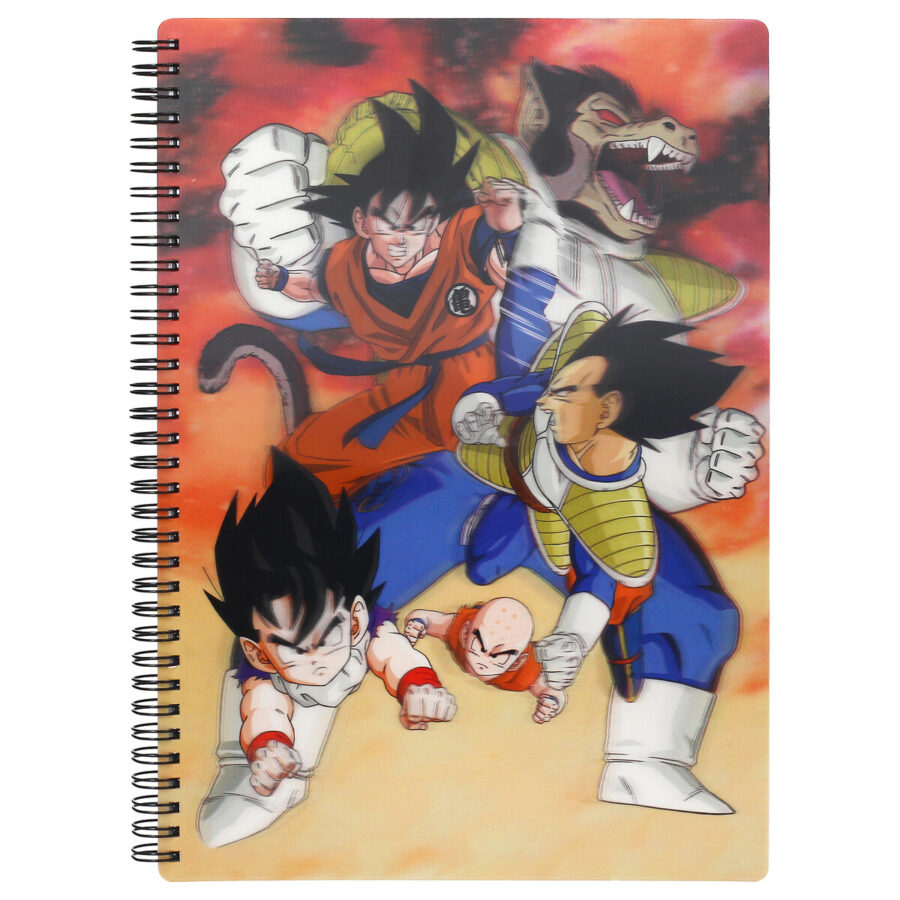 LIBRETA EFECTO 3D 30x21CM GOKU VS VEGETA DRAGON BALL Z