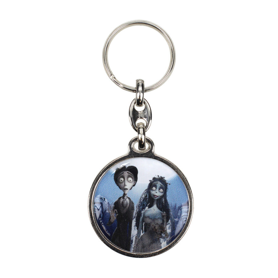 VICTOR Y EMILY LLAVERO REDONDO METAL LA NOVIA CADAVER