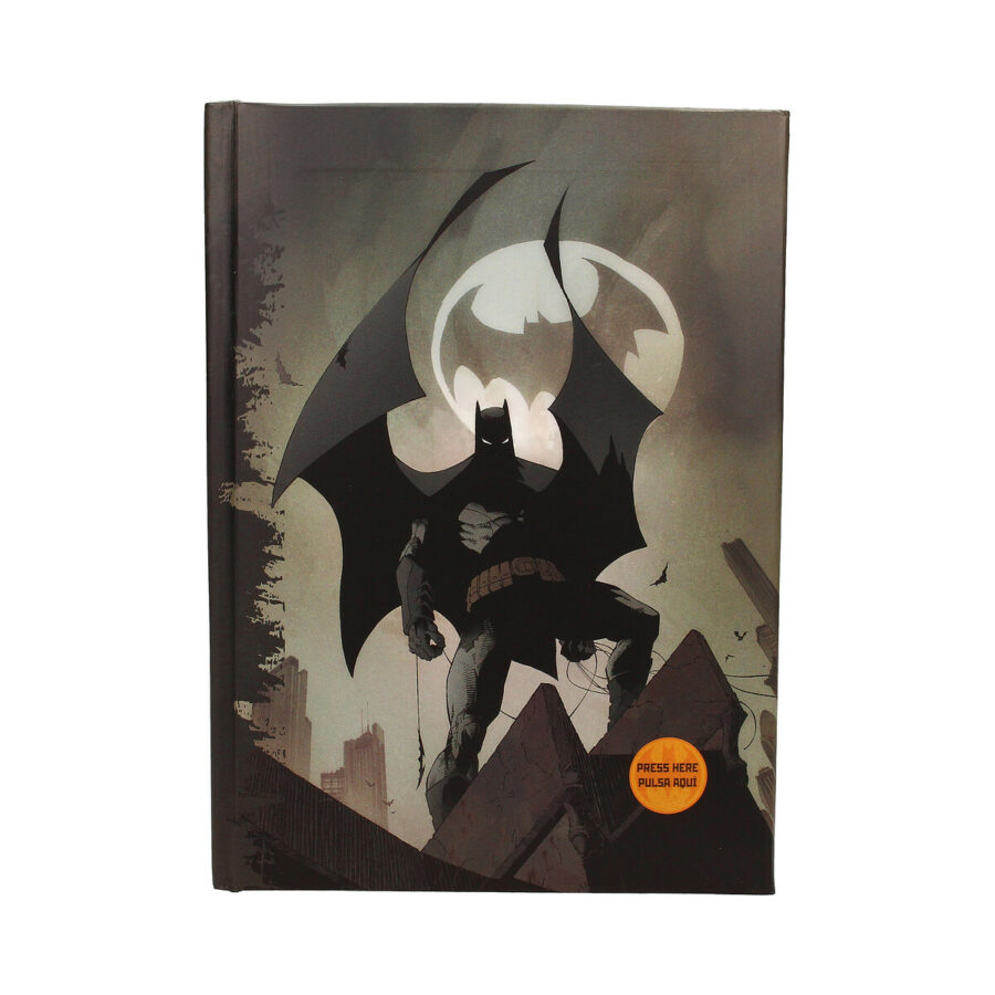 BATMAN BATSEÑAL LIBRETA CON LUZ UNIVERSO DC