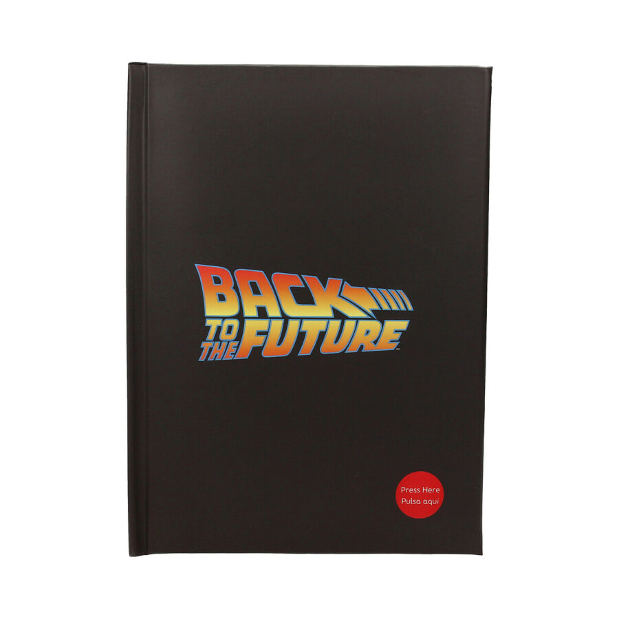 BACK TO THE FUTURE LOGO LIBRETA CON LUZ REGRESO AL FUTURO