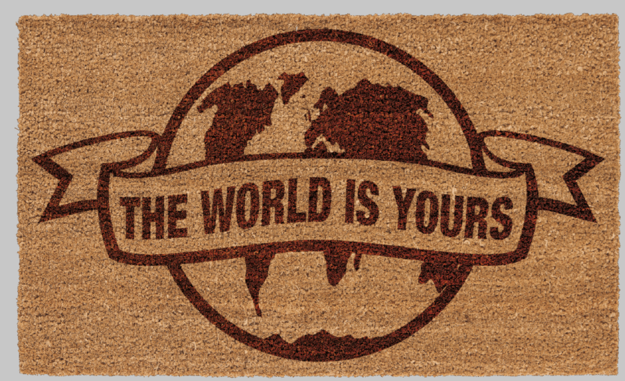 FELPUDO THE WORLD IS YOURS 60X40 SCARFACE