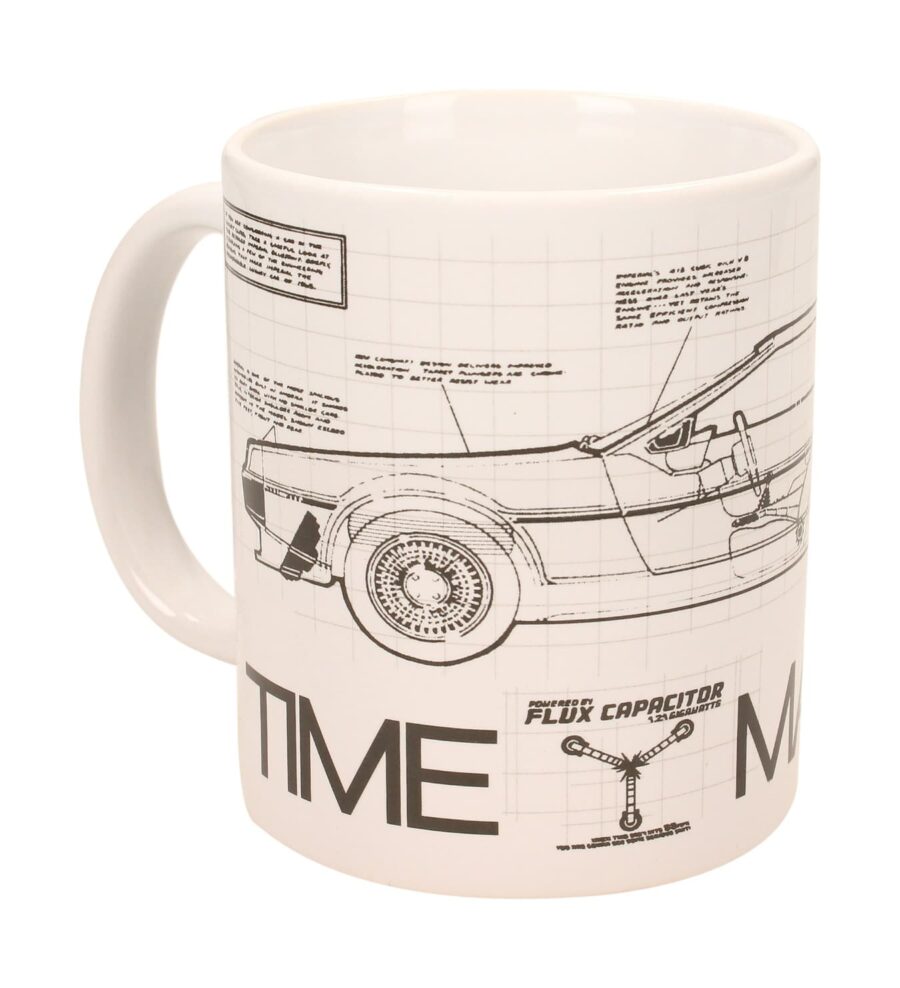BACK TO THE FUTURE TIME MACHINE TAZA CERAMICA REGRESO AL FUTURO