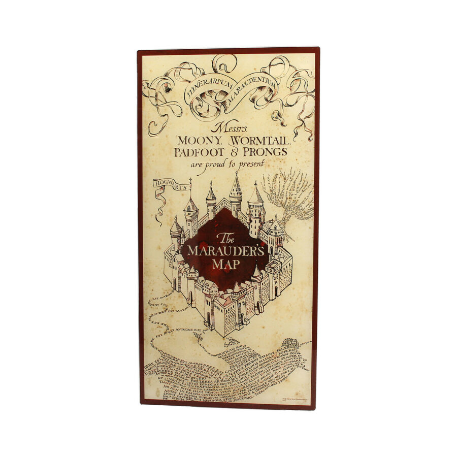 POSTER DE VIDRIO MAPA DEL MERODEADOR 30X60 HARRY POTTER