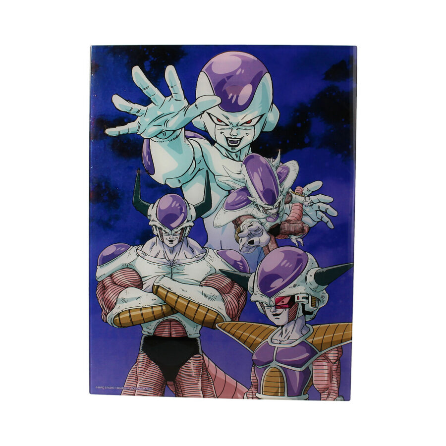 POSTER DE VIDRIO FREEZER TRANSFORMACIONES DRAGON BALL Z 30X40 CM
