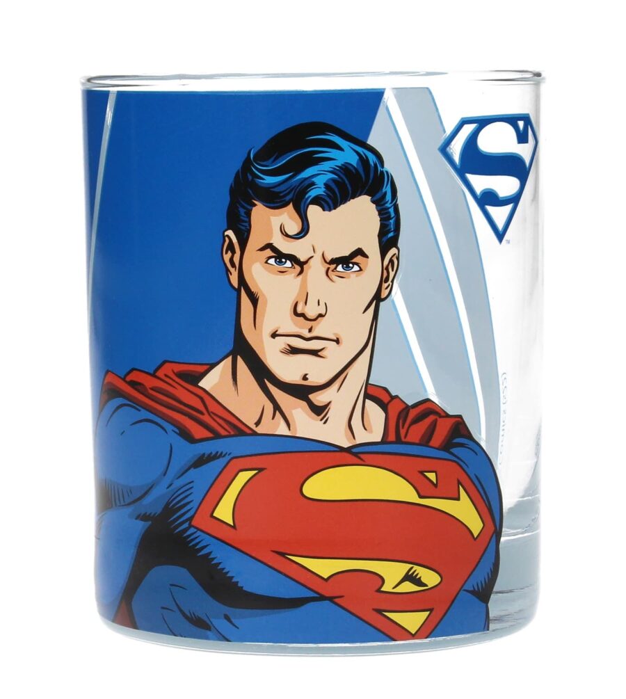 VASO CRISTAL SUPERMAN UNIVERSO DC