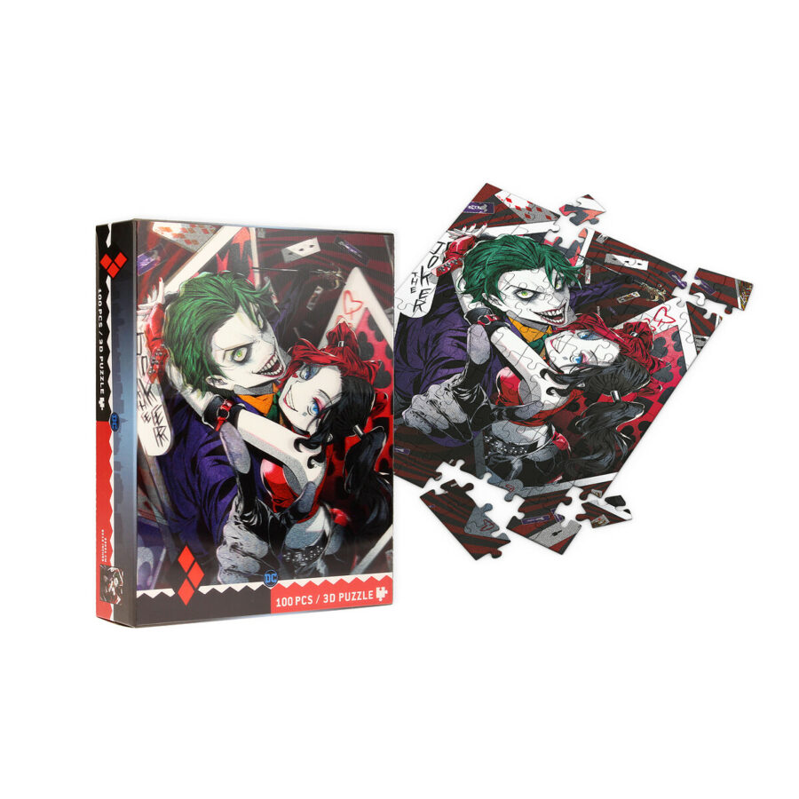 THE JOKER AND HARLEY QUINN MANGA PUZZLE 100 3D EFFECT DC UNIVERSO
