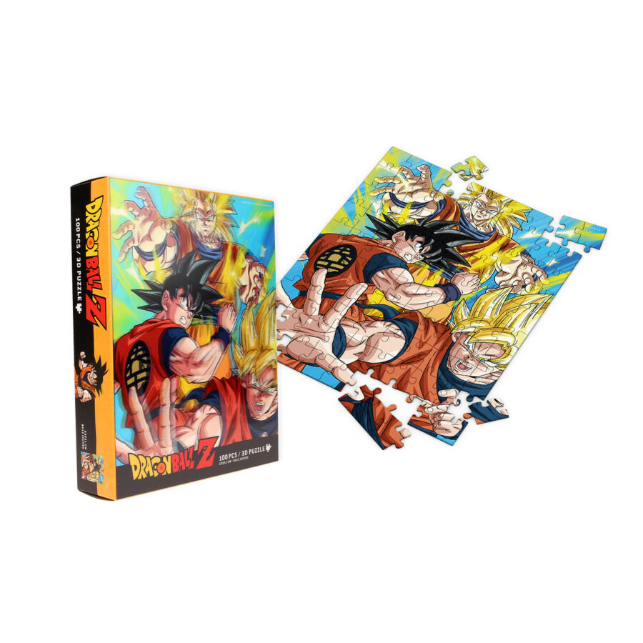 GOKU SAIYAN 3D EFFECT 100 PCS PUZLE DRAGON BALL Z