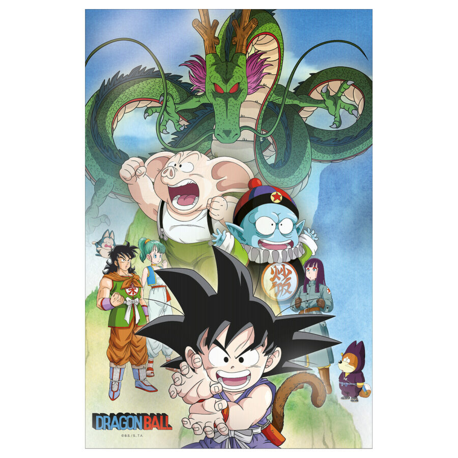 POSTER 3D 38X58CM SHENRON AND HEROES DRAGON BALL