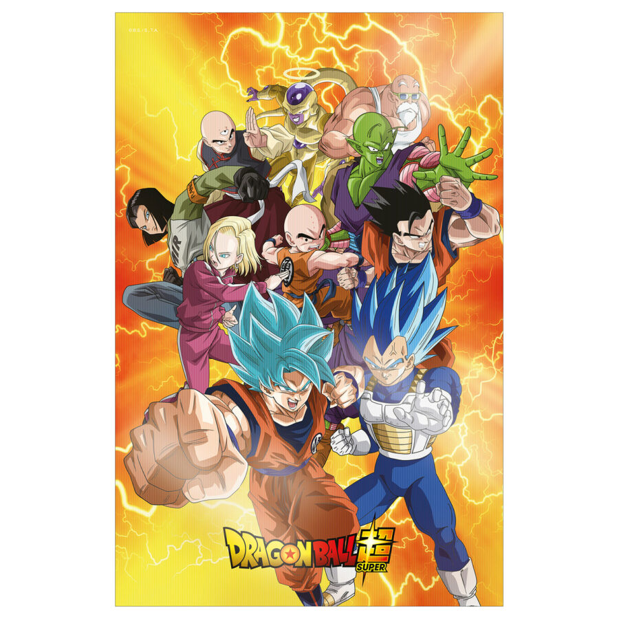 POSTER 3D 58X38CM UNIVERSAL SURVIVAL HEROES DRAGON BALL SUPER