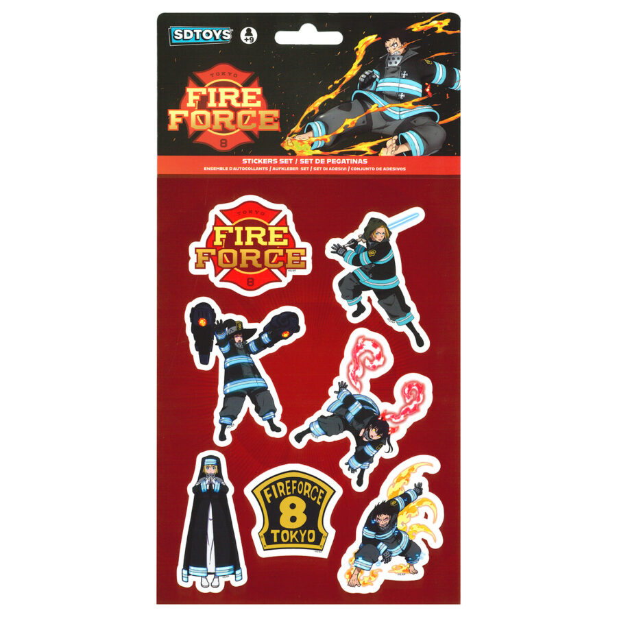 SET PEGATINAS FIRE FORCE
