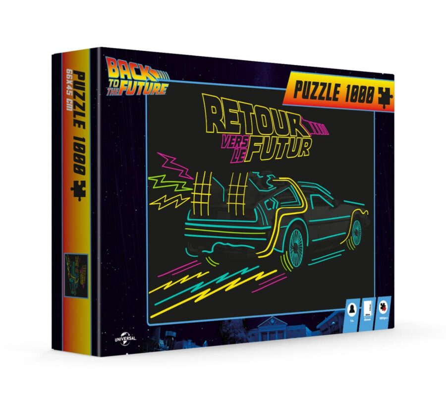 DELOREAN NEON FRANCES PUZLE BACK TO THE FUTURE
