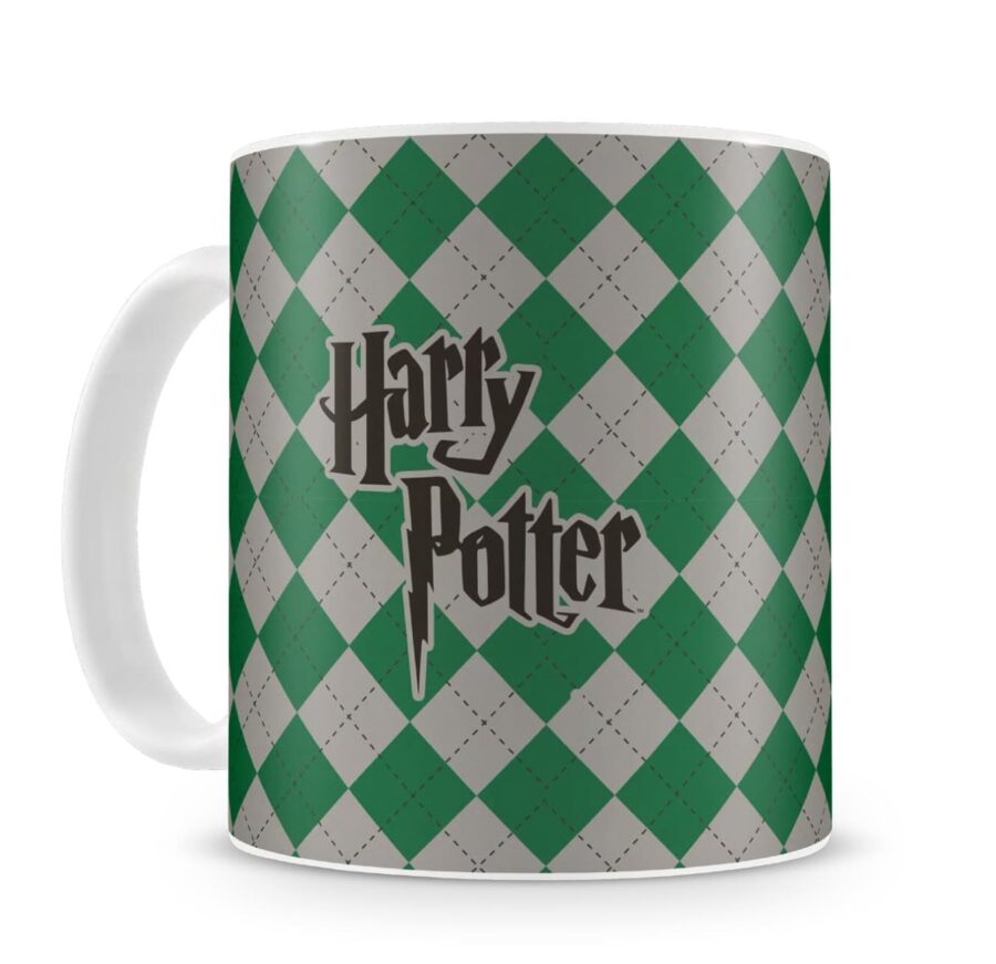 SLYTHERIN TAZA BLANCA CERAMICA HARRY POTTER
