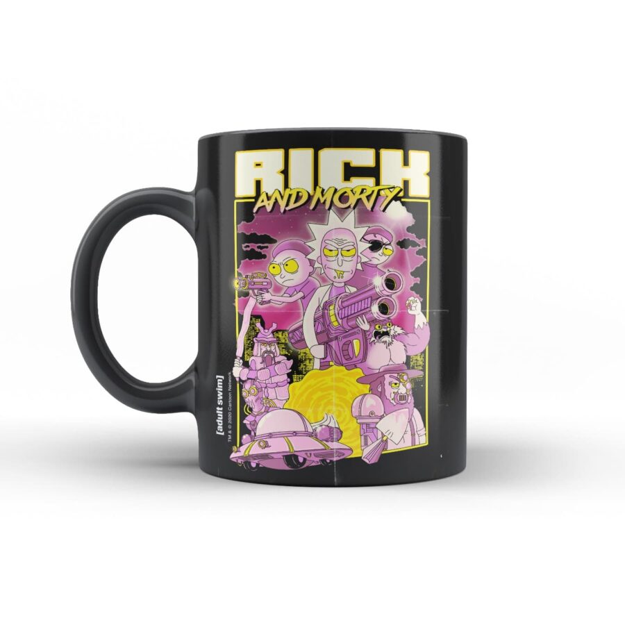 TAZA CERAMICA POSTER RETRO RICK Y MORTY