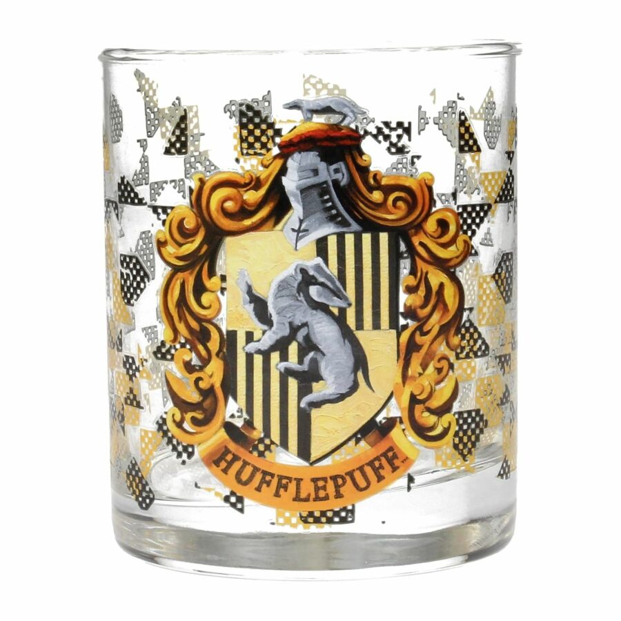 VASO CRISTAL LOGO HUFFLEPUFF HARRY POTTER