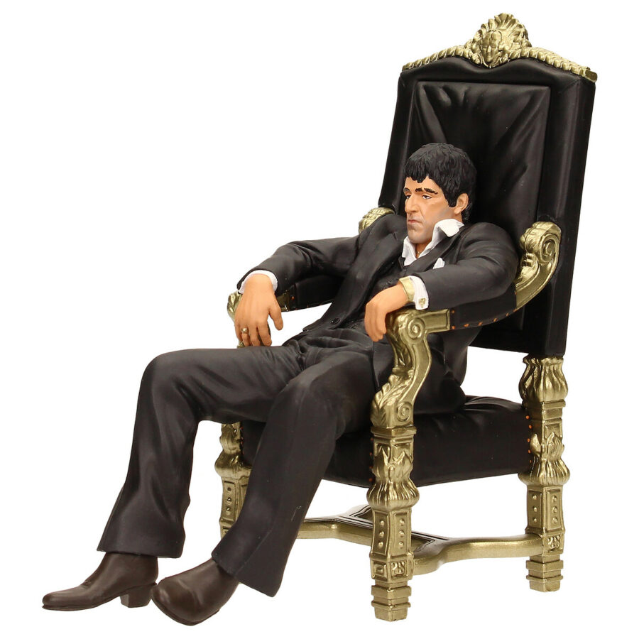TONY MONTANA SENTADO FIGURA 18 CM SCARFACE